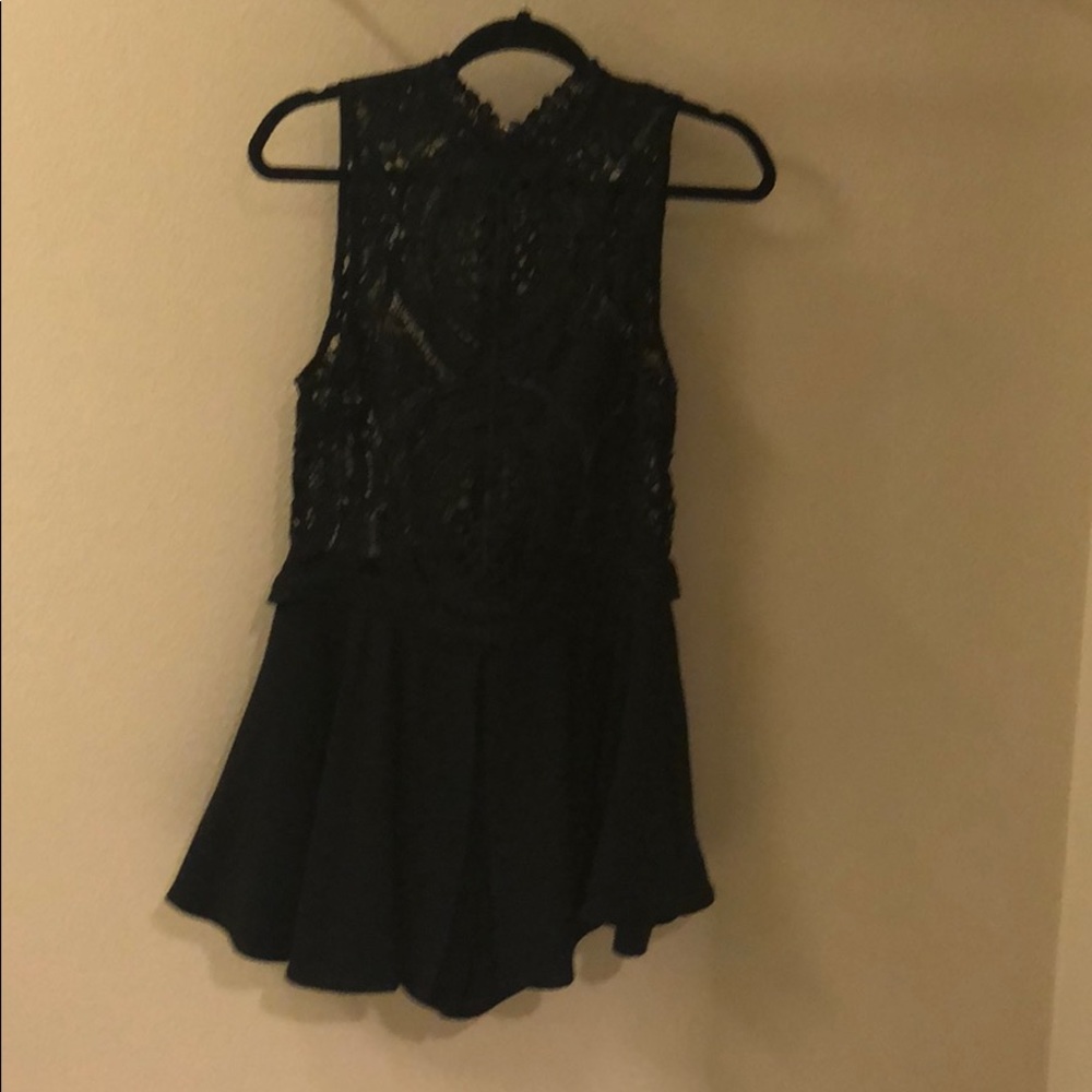 Black lace romper